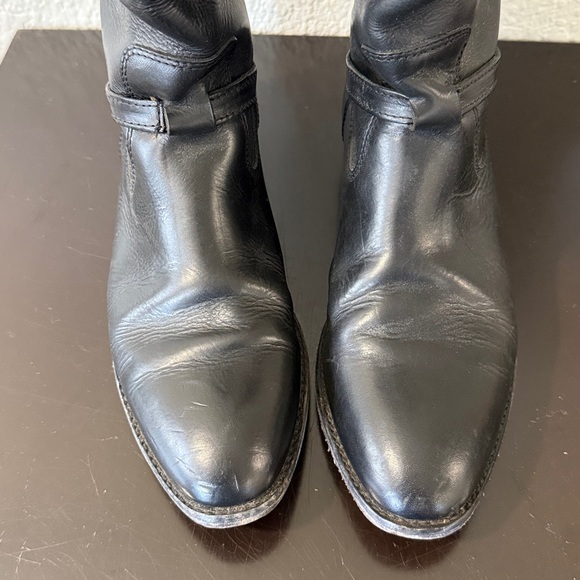 Frye Lindsay Plate Black, Knee High Riding Boot - Picture 5 of 6